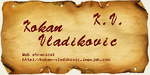 Kokan Vladiković vizit kartica
